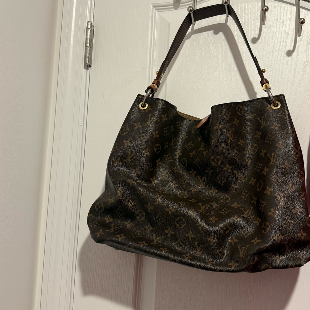 Louis Vuitton Black and Brown Monogram Shoulder Bag